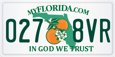 FL license plate 0278VR