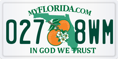 FL license plate 0278WM