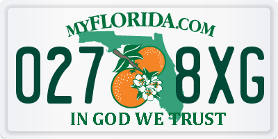 FL license plate 0278XG