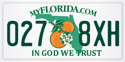 FL license plate 0278XH