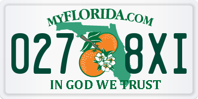 FL license plate 0278XI