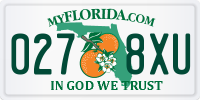 FL license plate 0278XU