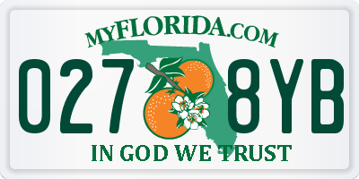 FL license plate 0278YB