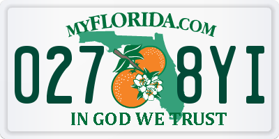 FL license plate 0278YI