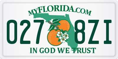 FL license plate 0278ZI