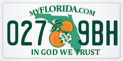 FL license plate 0279BH