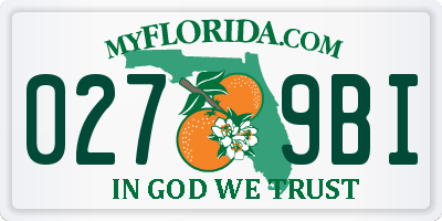 FL license plate 0279BI