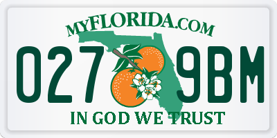 FL license plate 0279BM