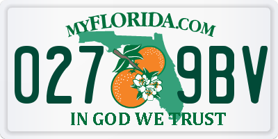 FL license plate 0279BV