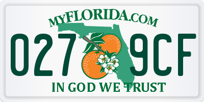 FL license plate 0279CF
