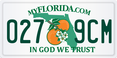 FL license plate 0279CM