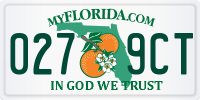 FL license plate 0279CT