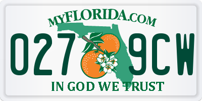 FL license plate 0279CW