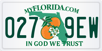 FL license plate 0279EW