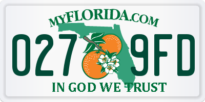 FL license plate 0279FD