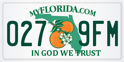 FL license plate 0279FM