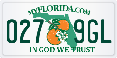 FL license plate 0279GL