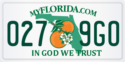 FL license plate 0279GO