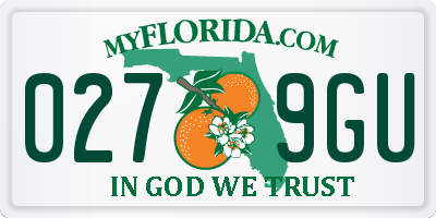 FL license plate 0279GU