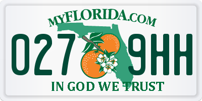 FL license plate 0279HH
