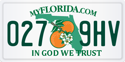 FL license plate 0279HV