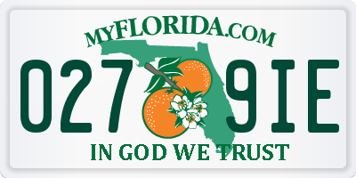 FL license plate 0279IE