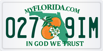 FL license plate 0279IM