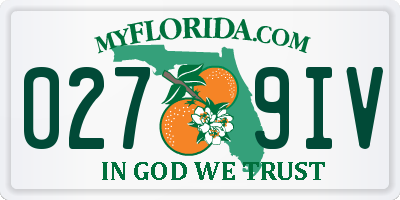 FL license plate 0279IV