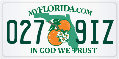 FL license plate 0279IZ