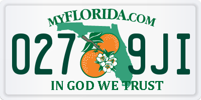 FL license plate 0279JI