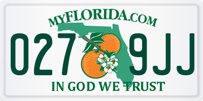 FL license plate 0279JJ