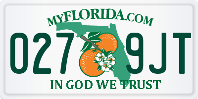 FL license plate 0279JT