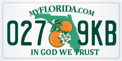 FL license plate 0279KB