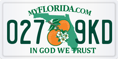 FL license plate 0279KD