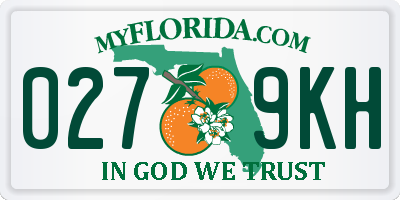 FL license plate 0279KH