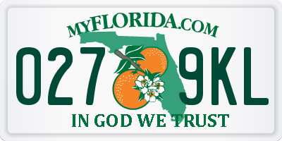 FL license plate 0279KL