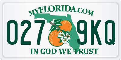 FL license plate 0279KQ