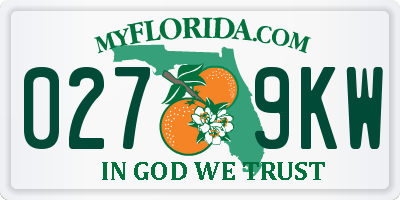 FL license plate 0279KW