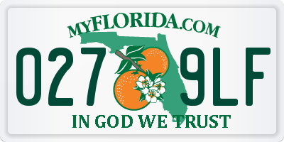 FL license plate 0279LF