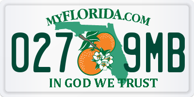 FL license plate 0279MB