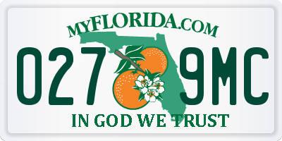 FL license plate 0279MC