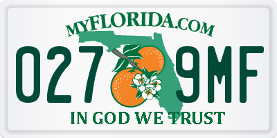 FL license plate 0279MF