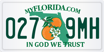 FL license plate 0279MH