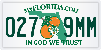 FL license plate 0279MM