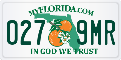 FL license plate 0279MR