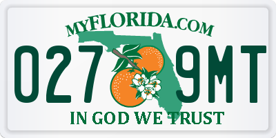 FL license plate 0279MT