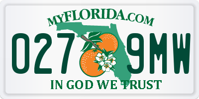 FL license plate 0279MW