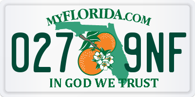 FL license plate 0279NF