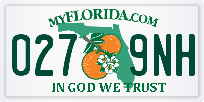 FL license plate 0279NH