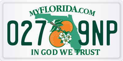 FL license plate 0279NP